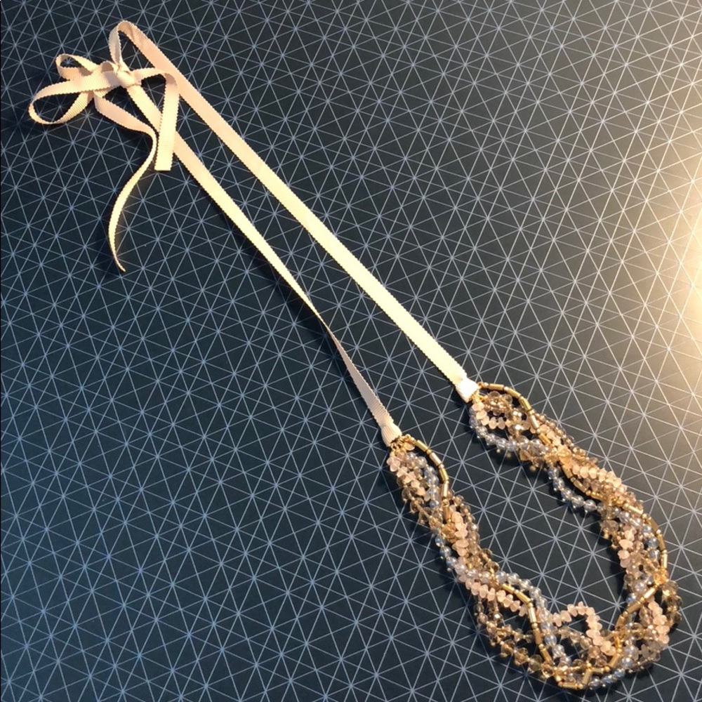 NWOT Loft Ribbon Statement Necklace